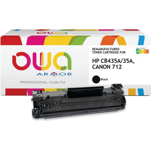 Toner remanufacturé Canon 712 - HP CB435A - Noir - Owa