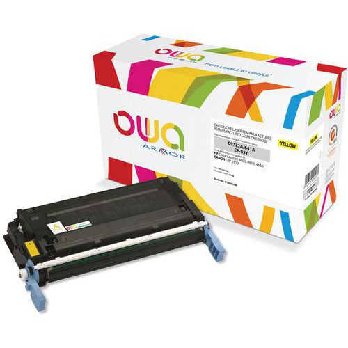 Toner remanufacturé HP C9722A - Canon EP-85 Y - Jaune - Owa