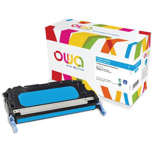 Toner remanufacturé HP Q6471A - Canon 717C - Cyan - Owa