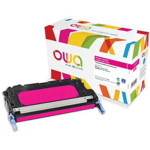 Toner remanufacturé HP Q6473A - Canon 717M - Magenta - Owa