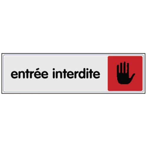 Panneau de signalisation en plexiglas - Entrée interdite