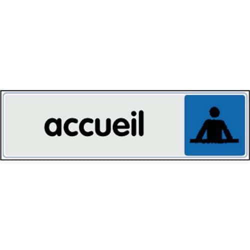 Panneau de signalisation en plexiglas - Accueil