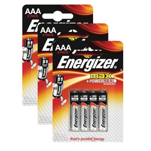 Pile alcaline - MAX AAA/LR03 FSB8 - Lot de 3 packs de 8 - Energizer