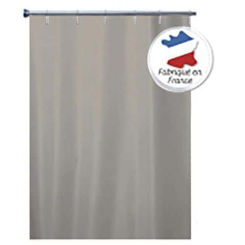 Rideau polyester uni avec anneaux - Beige - Arvix