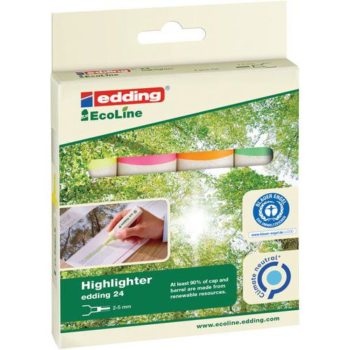 Surligneur pastel assorti Edding 24 - Ecoline