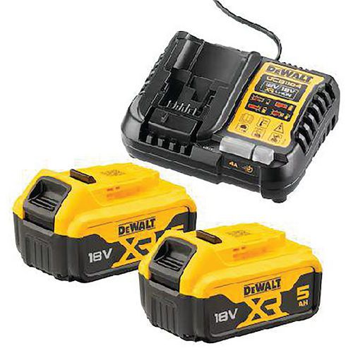 Pack 2 batteries XR 18V 5Ah + chargeur - DeWalt