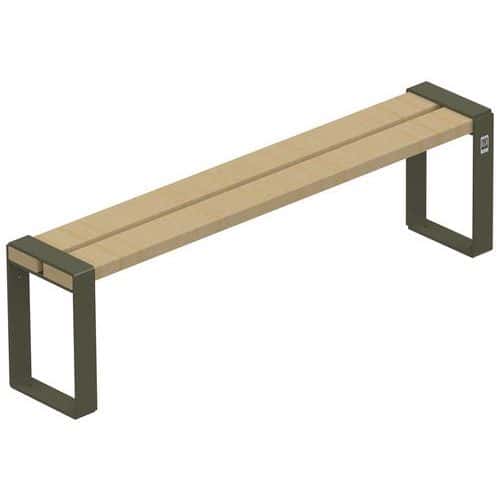 Banc sans dossier Forézien enfant 130 cm bois/acier Tolerie Forezienne