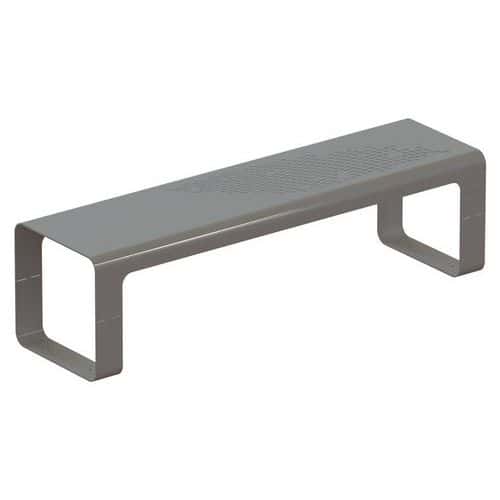 Banc sans dossier Zigzag droit 170 cm acier Tolerie Forezienne