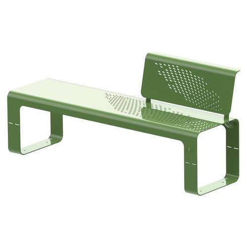 Banc Zigzag droit 1 dossier 170 cm acier Tolerie Forezienne