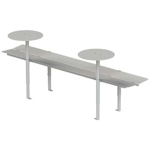 Banquette Banco avec tablettes 250 cm acier Tolerie Forezienne