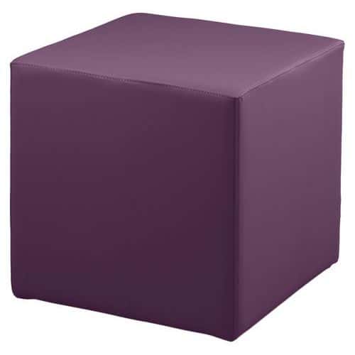 Pouf Cubo rigide 45 x 45 cm tissu simili cuir Spouf