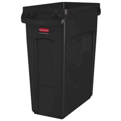 Collecteur Slim Jim avec aération - Brun - 60L - Rubbermaid