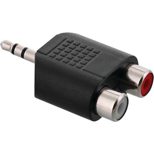 Adaptateur 2 RCA femelle vers jack 3.5 mm male - TNB