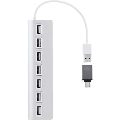 Hub USB-A aluminium vers 7 ports USB-A 2.0 - TNB