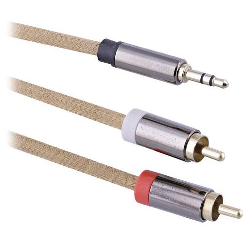 Câble jack 3.5 mm mâle vers 2 RCA mâle Rope - T'nB