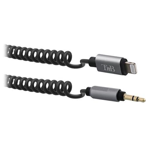 Cable Lightning vers jack 3.5 mm torsade - TNB