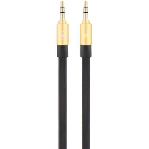 Cable plat jack 3.5 mm male vers jack 3.5 mm male Music Flat - TNB