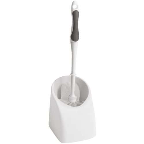 Pot boule et brosse WC - Blanc - Arvix