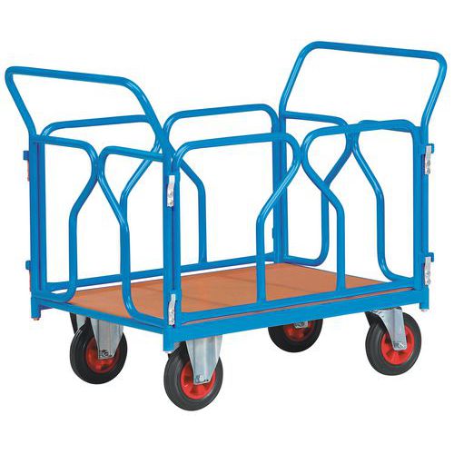 Chariot modulable avec habillage tube et roues rectangle - 1000mm x 700mm - capacité 500 kg - FIMM