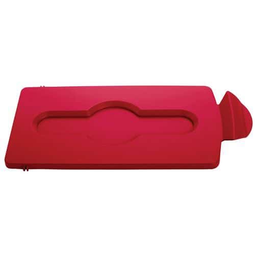 Couvercle fermé station recyclage Slim Jim_Rubbermaid