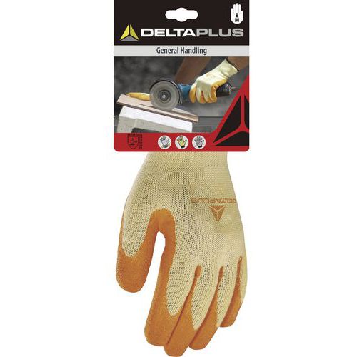 Gants tricot polycoton - paume enduite latex