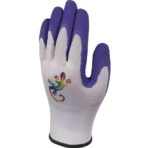 Gants enfant tricot polyester - paume enduite mousse latex