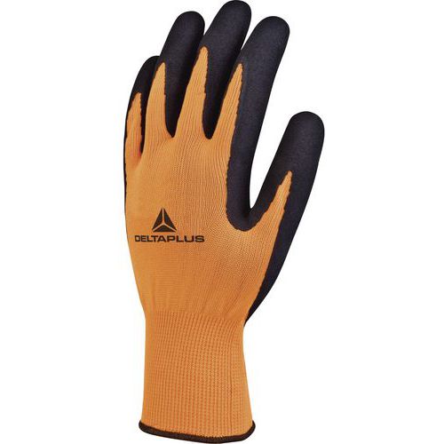 Gants tricot polyester - paume enduite mousse latex