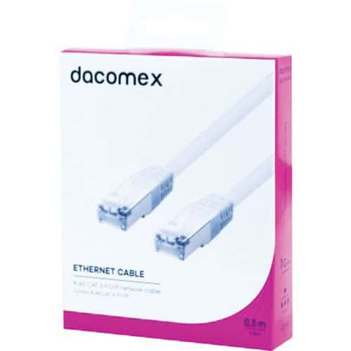 Cordon RJ45 CAT. 6 F/UTP blanc - 0,5 m DACOMEX