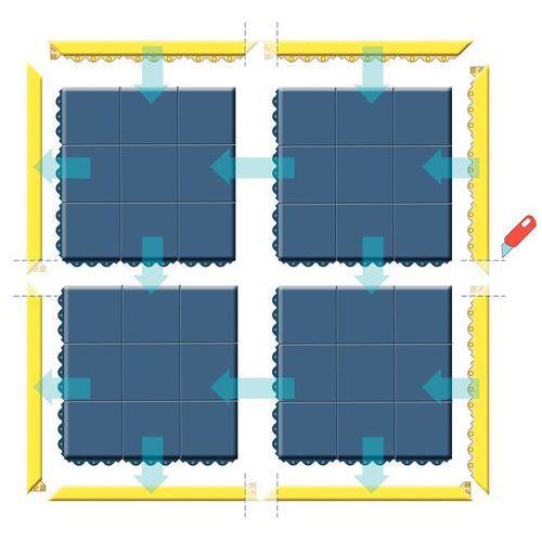 Bordure pour dalle antifatigue spéciale soudure - Notrax