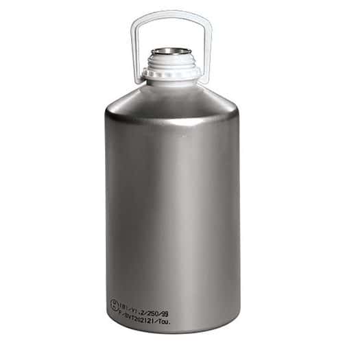 Flacon aluminium avec bouchon vissant – 625 à 12 500 ml