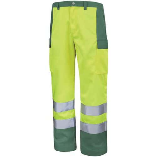 Pantalon Fluo Base XP 9B81 - Jaune fluo/Vert - Cepovett Safety