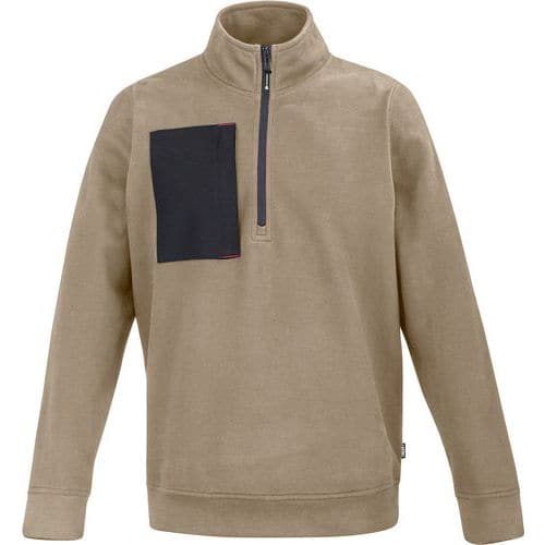 Sweat 1/2 Zip Sandstone E300ATT2 - Beige/Noir - Lafont