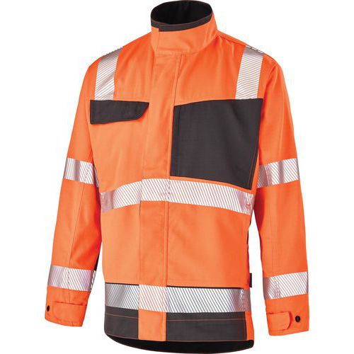 Blouson Fluo Advanced 9D30 - Orange fluo/Gris - Cepovett Safety