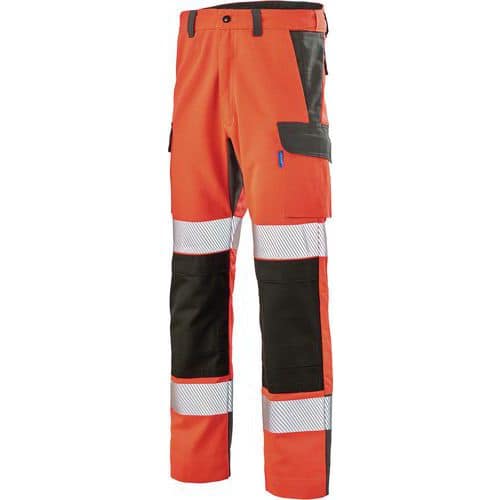 Pantalon Fluo Advanced 9B30 - Rouge fluo/Gris - Cepovett Safety