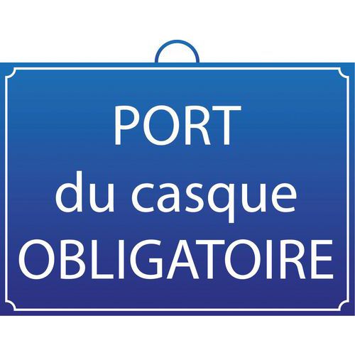 Panneau Port du casque obligatoire - Mondelin