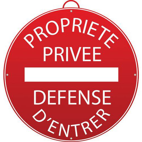 Panneau Propriété privée. Défense d'entrer - Mondelin