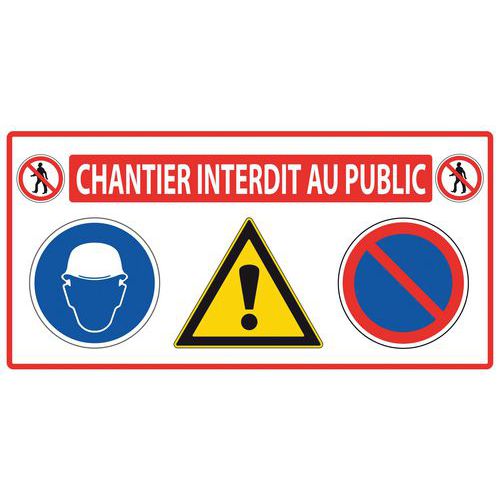 Panneau de signalisation 4 en 1 - Mondelin