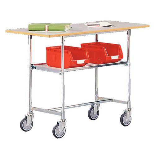 Table mobile - 2 plateaux - Force 100 kg