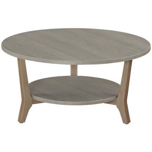 Table basse ronde Ø 80 cm Zélos 2 plateaux - Manutan Expert