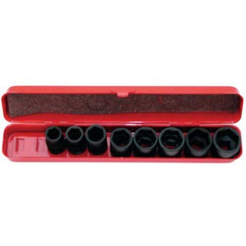 Coffret de 8 douilles chocs 1/2'' de 13 a 24 mm