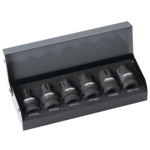 Coffret 6 douilles chocs 1/2'' resistorx plus