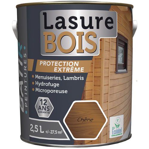 Peinture lasure bois - 2,5 L - Batir