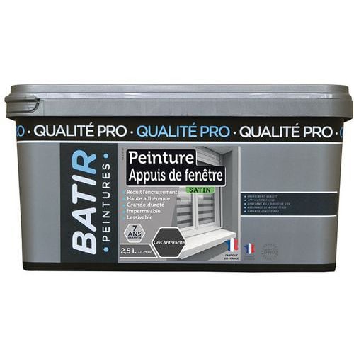 Peinture appuis de fenêtre - 0,75 et 2,5 L - Batir