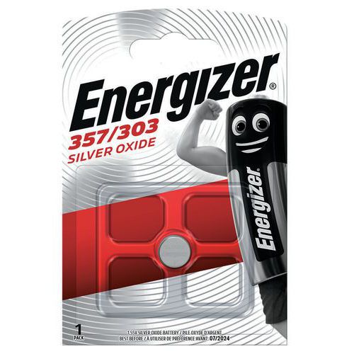 Pile bouton oxyde argent 357-303  - Energizer