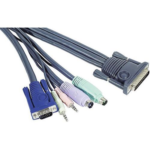 Cordon KVM VGA/PS2 et audio - 1.80m ATEN