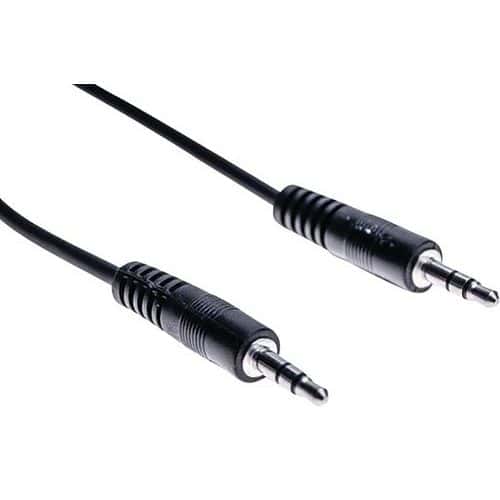 Cordon stéreo jack 3.5 mm noir - 15 m