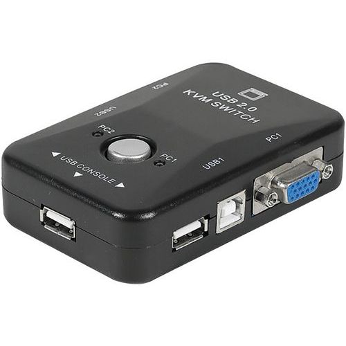 Mini kvm switch vga/usb 2 ports