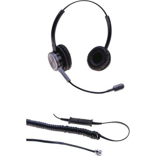 Casque telephone binaural micro Flex antibruit - Dacomex