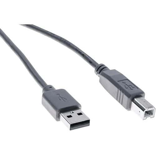 Cordon éco USB 2.0 type A /B gris - 1,8 m