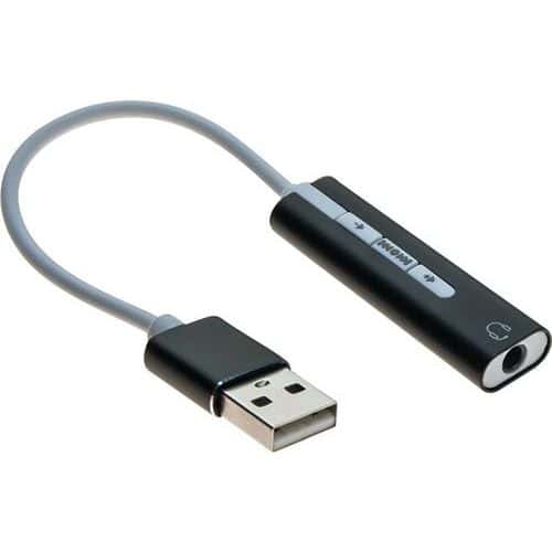 Carte son externe USB Jack unique triple bague